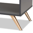 Baxton Studio Kelson Modern and Contemporary Dark Grey and Gold Finished Wood Coffee Table