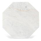 Baxton Studio Venedict Modern and Contemporary Black Metal End Table with Marble Tabletop
