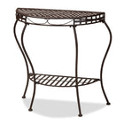 Baxton Studio Laraine Modern and Contemporary Brown Metal Outdoor Console Table