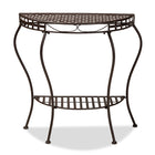 Baxton Studio Laraine Modern and Contemporary Brown Metal Outdoor Console Table