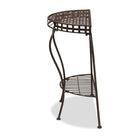 Baxton Studio Laraine Modern and Contemporary Brown Metal Outdoor Console Table