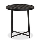 Baxton Studio Sadiya Modern Industrial Black Finished Metal Outdoor Side Table