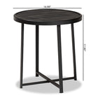 Baxton Studio Sadiya Modern Industrial Black Finished Metal Outdoor Side Table