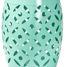 Baxton Studio Hallie Modern and Contemporary Aqua Finished Metal Outdoor Side Table