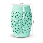 Baxton Studio Hallie Modern and Contemporary Aqua Finished Metal Outdoor Side Table