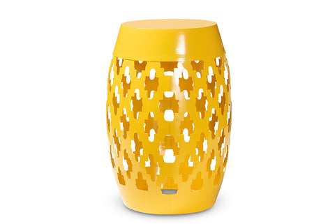 Baxton Studio Branson Modern and Contemporary Yellow Finished Metal Outdoor Side Table