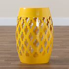 Baxton Studio Branson Modern and Contemporary Yellow Finished Metal Outdoor Side Table