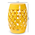 Baxton Studio Branson Modern and Contemporary Yellow Finished Metal Outdoor Side Table