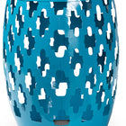 Baxton Studio Branson Modern and Contemporary Blue Finished Metal Outdoor Side Table