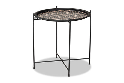 Baxton Studio Ivana Modern and Contemporary Black Finished Metal Plant Stand