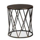 Baxton Studio Finnick Modern Industrial Antique Black finished Metal End Table