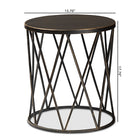 Baxton Studio Finnick Modern Industrial Antique Black finished Metal End Table