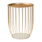 Baxton Studio Mabon Modern and Contemporary Gold Finished Metal End Table