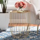 Baxton Studio Mabon Modern and Contemporary Gold Finished Metal End Table