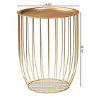 Baxton Studio Mabon Modern and Contemporary Gold Finished Metal End Table