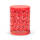 Baxton Studio Jamila Modern and Contemporary Red Finished metal Outdoor Side Table