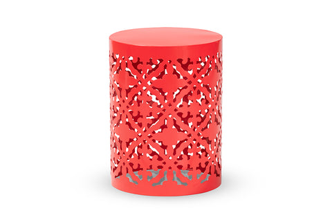 Baxton Studio Jamila Modern and Contemporary Red Finished metal Outdoor Side Table