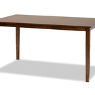 Baxton Studio Rosa Modern and Contemporary Grey Fabric Upholstered and Walnut Brown Finished Wood 7-Piece Dining Set