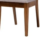 Baxton Studio Eira Modern Grey and Walnut Brown Wood 5-Piece Dining Set