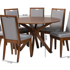 Baxton Studio Eira Modern Grey and Walnut Brown Wood 7-Piece Dining Set