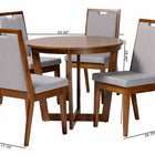 Baxton Studio Ana Modern Grey and Walnut Brown Wood 5-Piece Dining Set