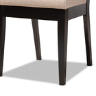 Baxton Studio Suvi Modern and Contemporary Sand Fabric Upholstered and Dark Brown Finished Wood 7-Piece Dining Set