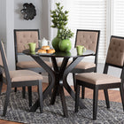 Baxton Studio Mana Modern Sand Fabric and Dark Brown Finished Wood 5-Piece Dining Set