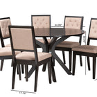 Baxton Studio Mana Modern Sand Fabric and Dark Brown Finished Wood 7-Piece Dining Set