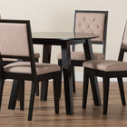 Baxton Studio Alani Modern Beige Fabric and Dark Brown Finished Wood 5-Piece Dining Set