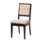 Baxton Studio Kala Modern Beige Fabric and Dark Brown Finished Wood 5-Piece Dining Set