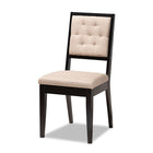 Baxton Studio Suvi Modern and Contemporary Sand Fabric Upholstered and Dark Brown Finished Wood 5-Piece Dining Set