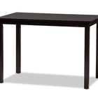 Baxton Studio Suvi Modern and Contemporary Sand Fabric Upholstered and Dark Brown Finished Wood 5-Piece Dining Set