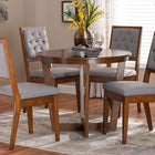 Baxton Studio Kala Modern Grey and Walnut Brown Wood 5-Piece Dining Set