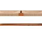 Baxton Studio Saura Mid-Century Modern Oak Brown Finished Wood and Hemp Dining Bench