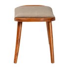 Baxton Studio Banner Mid-Century Modern Light Brown Fabric Upholstered and Oak Brown Finished Wood Accent Bench
