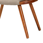 Baxton Studio Banner Mid-Century Modern Light Brown Fabric Upholstered and Oak Brown Finished Wood Accent Bench