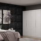 Manhattan Comfort Mulberry Contemporary Modern 9-Piece Wardrobe Closet in White