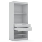 Manhattan Comfort Mulberry Contemporary Modern 9-Piece Wardrobe Closet in White