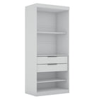 Manhattan Comfort Mulberry Contemporary Modern 9-Piece Wardrobe Closet in White