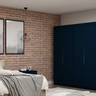 Manhattan Comfort Mulberry Contemporary Modern 9-Piece Wardrobe Closet in Midnight Blue