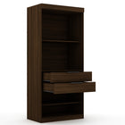 Manhattan Comfort Mulberry Contemporary Modern 9-Piece Wardrobe Closet in Chestnut Brown