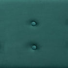Baxton Studio Caine Modern and Contemporary Green Velvet Fabric Upholstered and Dark Brown Finished Wood Storage Bench
