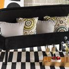 Baxton Studio Caine Modern and Contemporary Black Velvet Fabric Upholstered and Dark Brown Finished Wood Storage Bench
