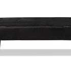 Baxton Studio Caine Modern and Contemporary Black Velvet Fabric Upholstered and Dark Brown Finished Wood Storage Bench