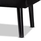 Baxton Studio Caine Modern and Contemporary Black Velvet Fabric Upholstered and Dark Brown Finished Wood Storage Bench