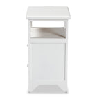 Baxton Studio Karsen Modern and Contemporary White Finished Wood 2-Drawer End Table