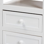 Baxton Studio Karsen Modern and Contemporary White Finished Wood 2-Drawer End Table