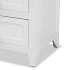 Baxton Studio Karsen Modern and Contemporary White Finished Wood 2-Drawer End Table