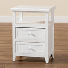 Baxton Studio Karsen Modern and Contemporary White Finished Wood 2-Drawer End Table