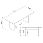 Manhattan Comfort Nomad Modern 68" Dining Table in White